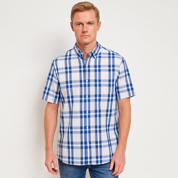 Nautica Other - Nautica Men’s Plaid Short‑Sleeve Button‑Up Shirt – Size Large – EUC